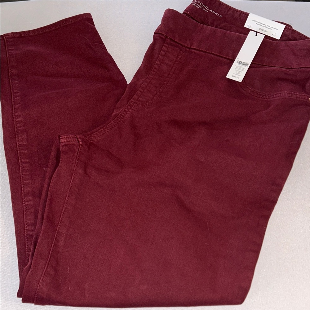 Chico’s Ankle Jeggings Pull-On Rose Gold Hardwear NWT Reg $90 sz 16 (3R)